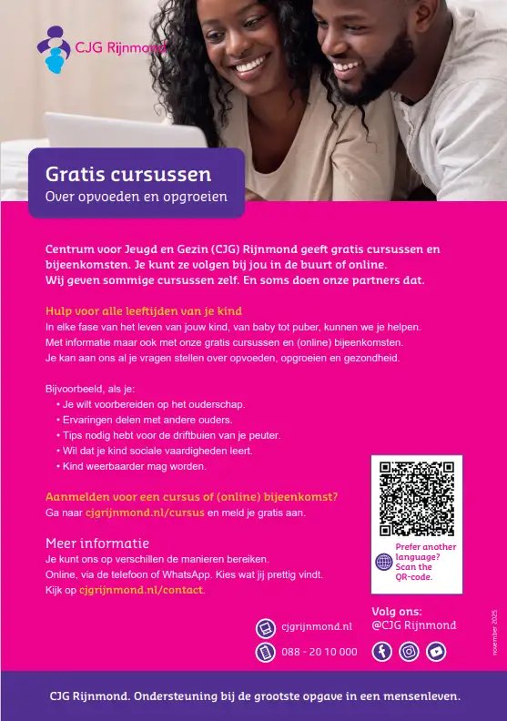 Flyer cursusbureau CJG