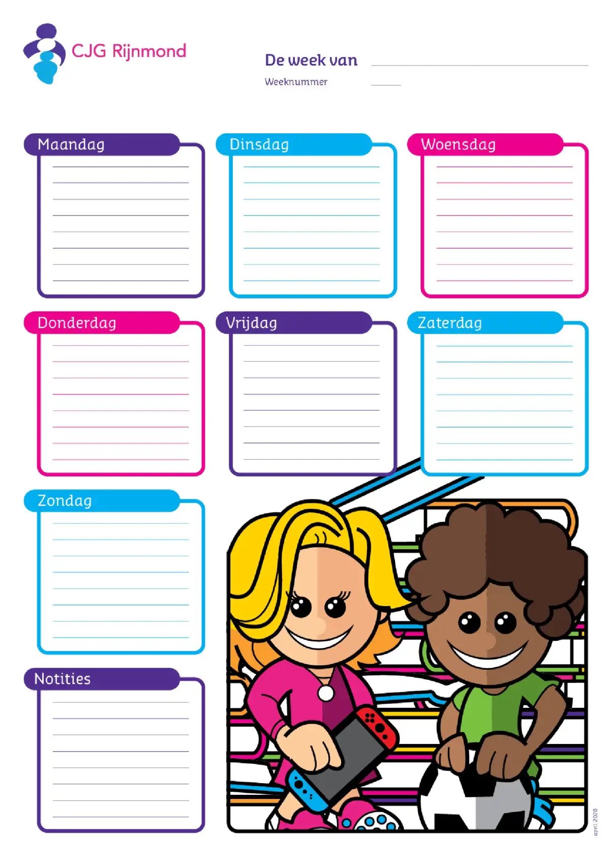 CJG Weekplanner DT