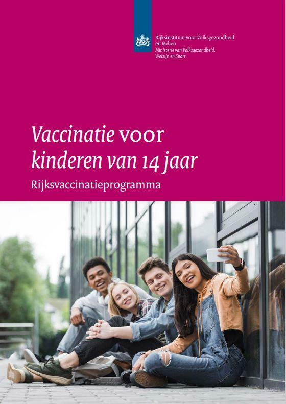 RIVM folder vaccinatie voor kinderen van 14 jaar voorkant